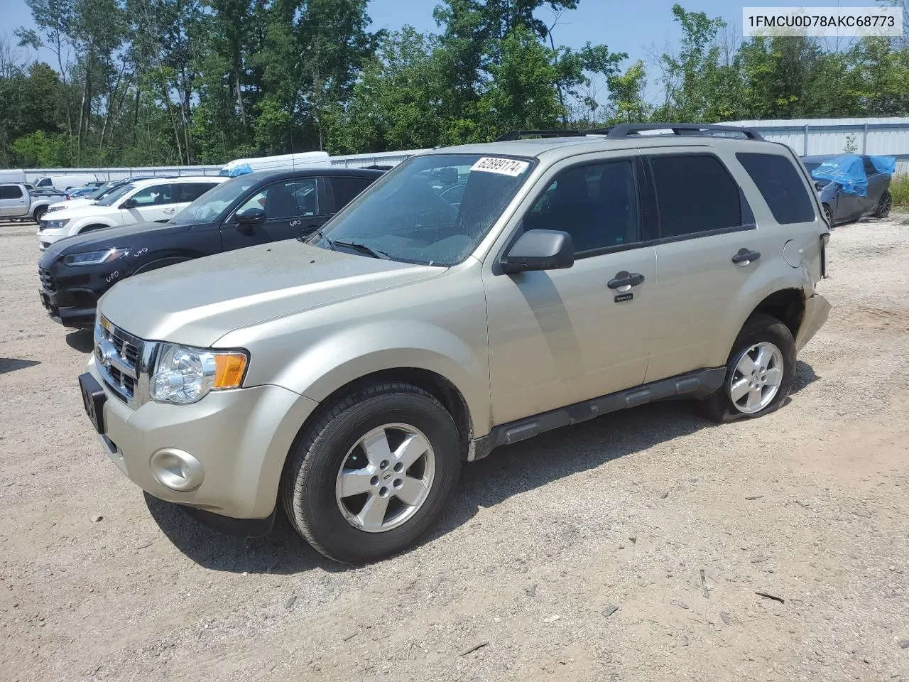 2010 Ford Escape Xlt VIN: 1FMCU0D78AKC68773 Lot: 62899174