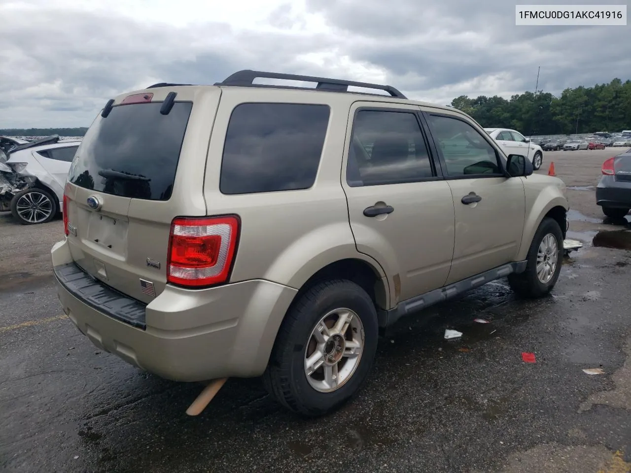 2010 Ford Escape Xlt VIN: 1FMCU0DG1AKC41916 Lot: 66554164