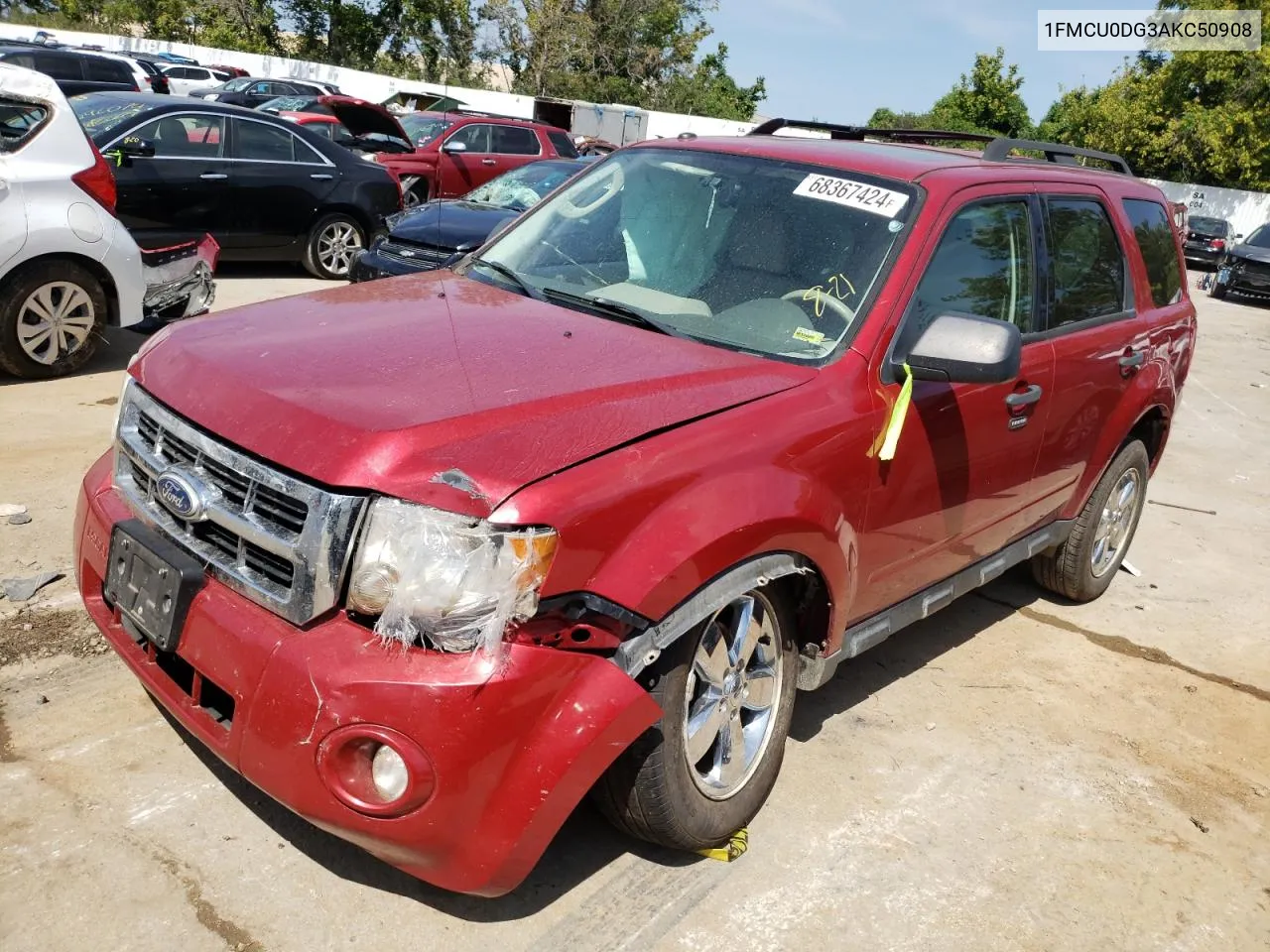 2010 Ford Escape Xlt VIN: 1FMCU0DG3AKC50908 Lot: 68367424