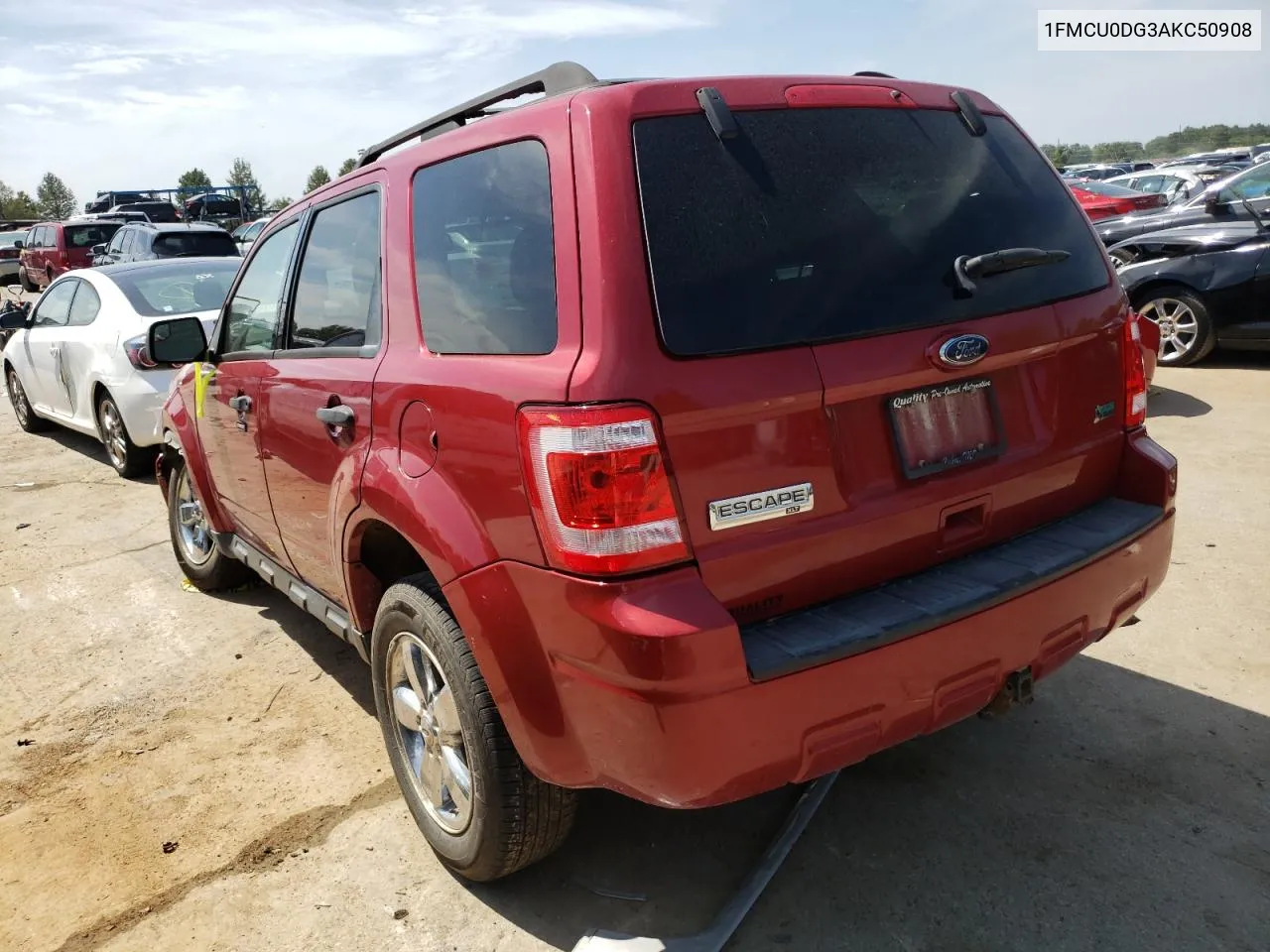 2010 Ford Escape Xlt VIN: 1FMCU0DG3AKC50908 Lot: 68367424