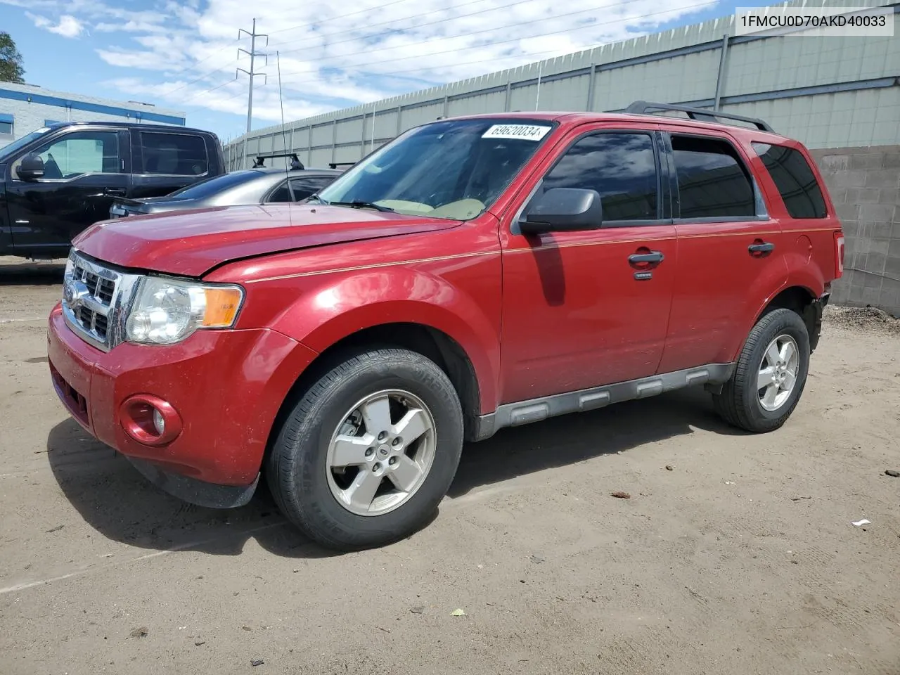 2010 Ford Escape Xlt VIN: 1FMCU0D70AKD40033 Lot: 69620034