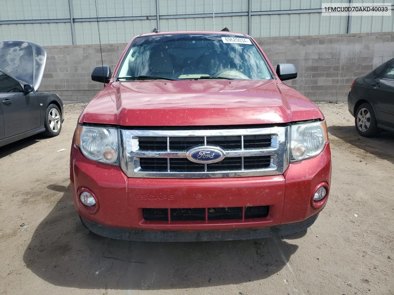 2010 Ford Escape Xlt VIN: 1FMCU0D70AKD40033 Lot: 69620034