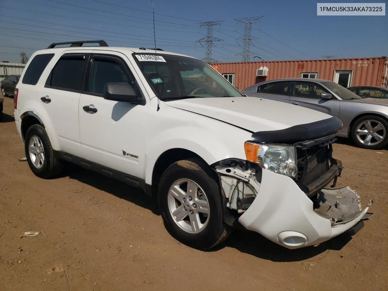 2010 Ford Escape Hybrid VIN: 1FMCU5K33AKA73225 Lot: 71046384