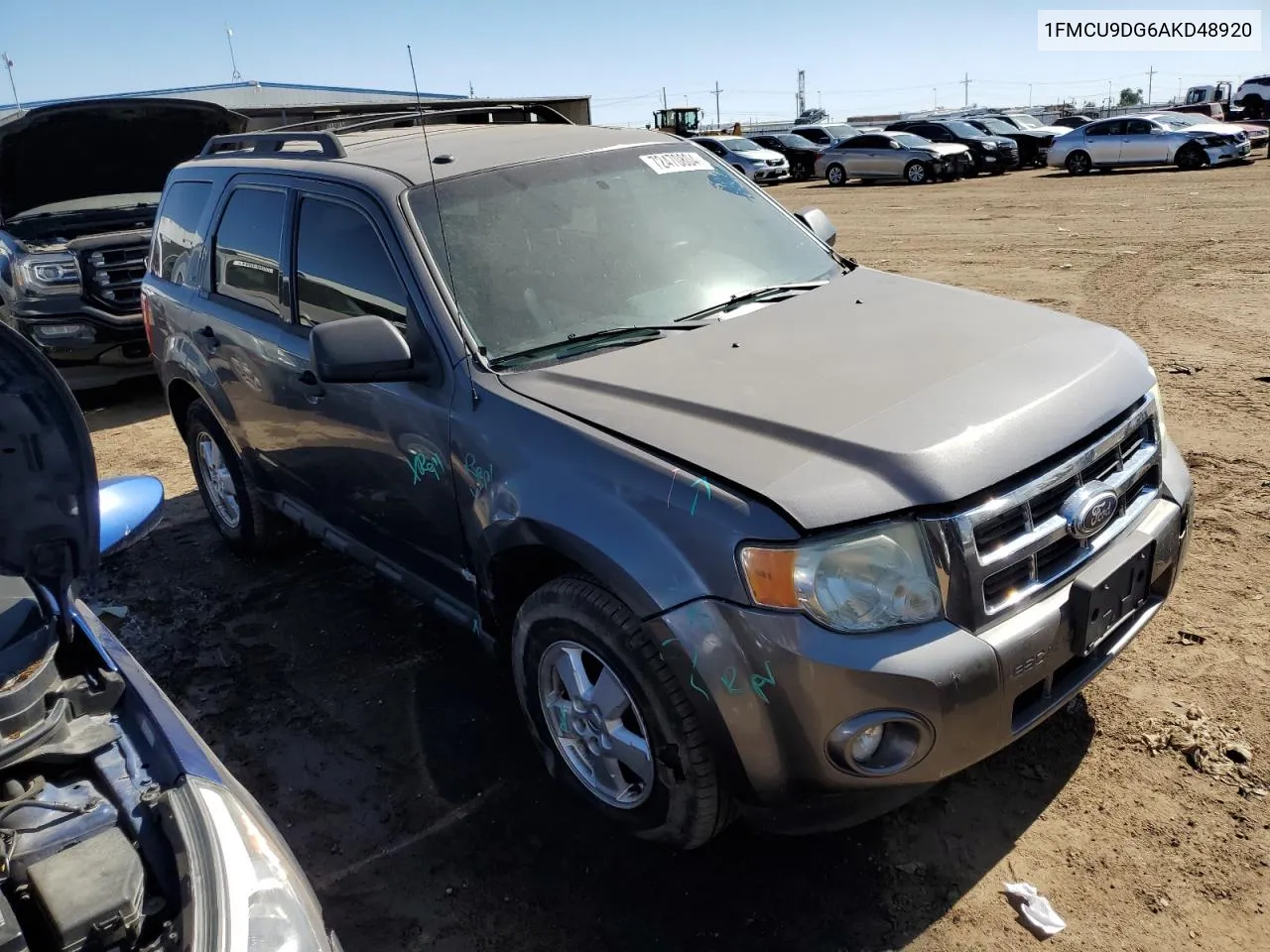 2010 Ford Escape Xlt VIN: 1FMCU9DG6AKD48920 Lot: 72470804