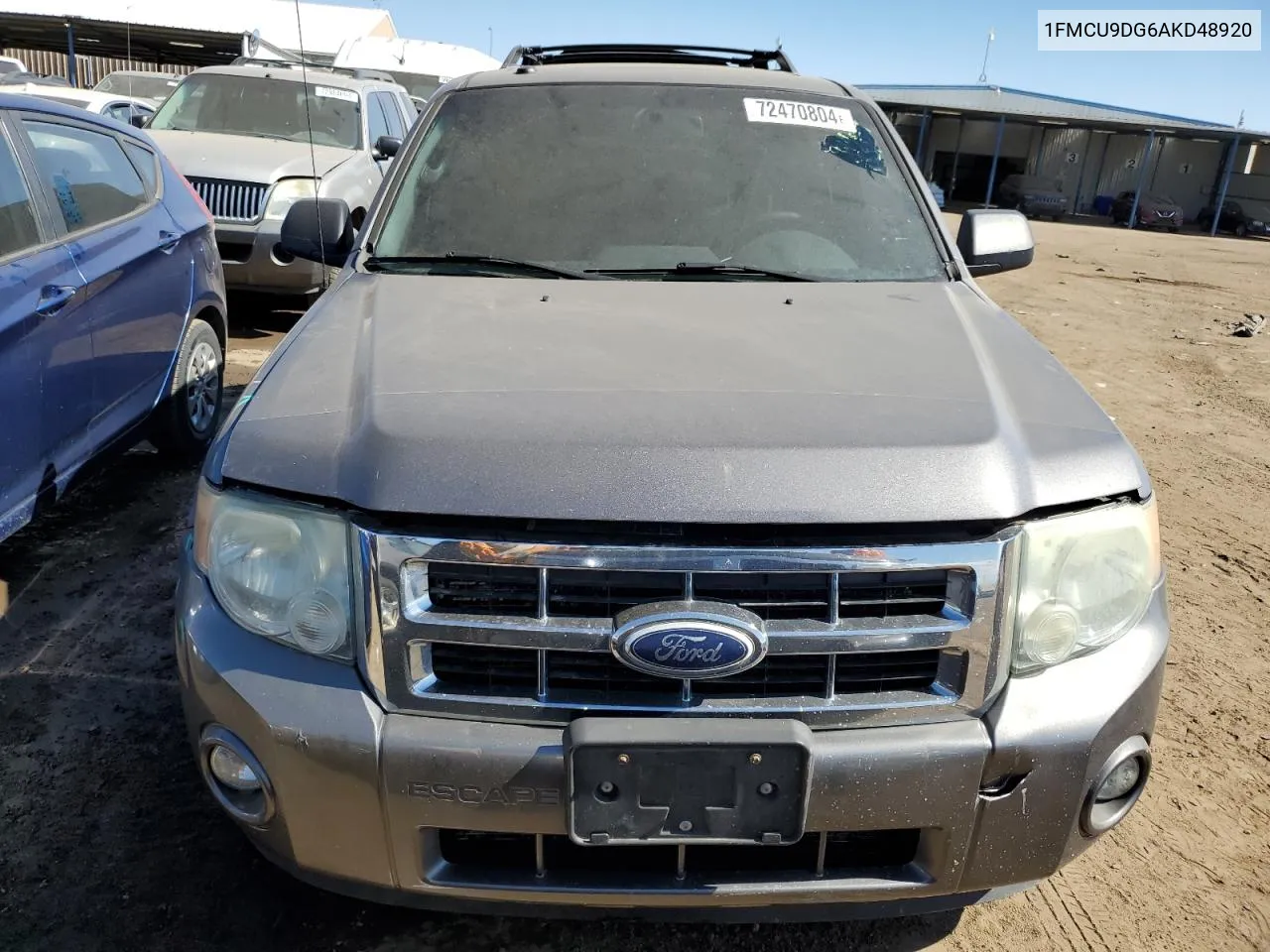 2010 Ford Escape Xlt VIN: 1FMCU9DG6AKD48920 Lot: 72470804