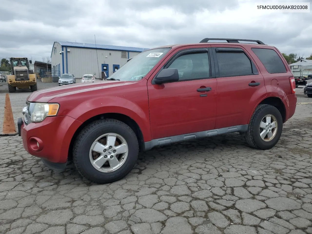 2010 Ford Escape Xlt VIN: 1FMCU0DG9AKB20308 Lot: 72725544