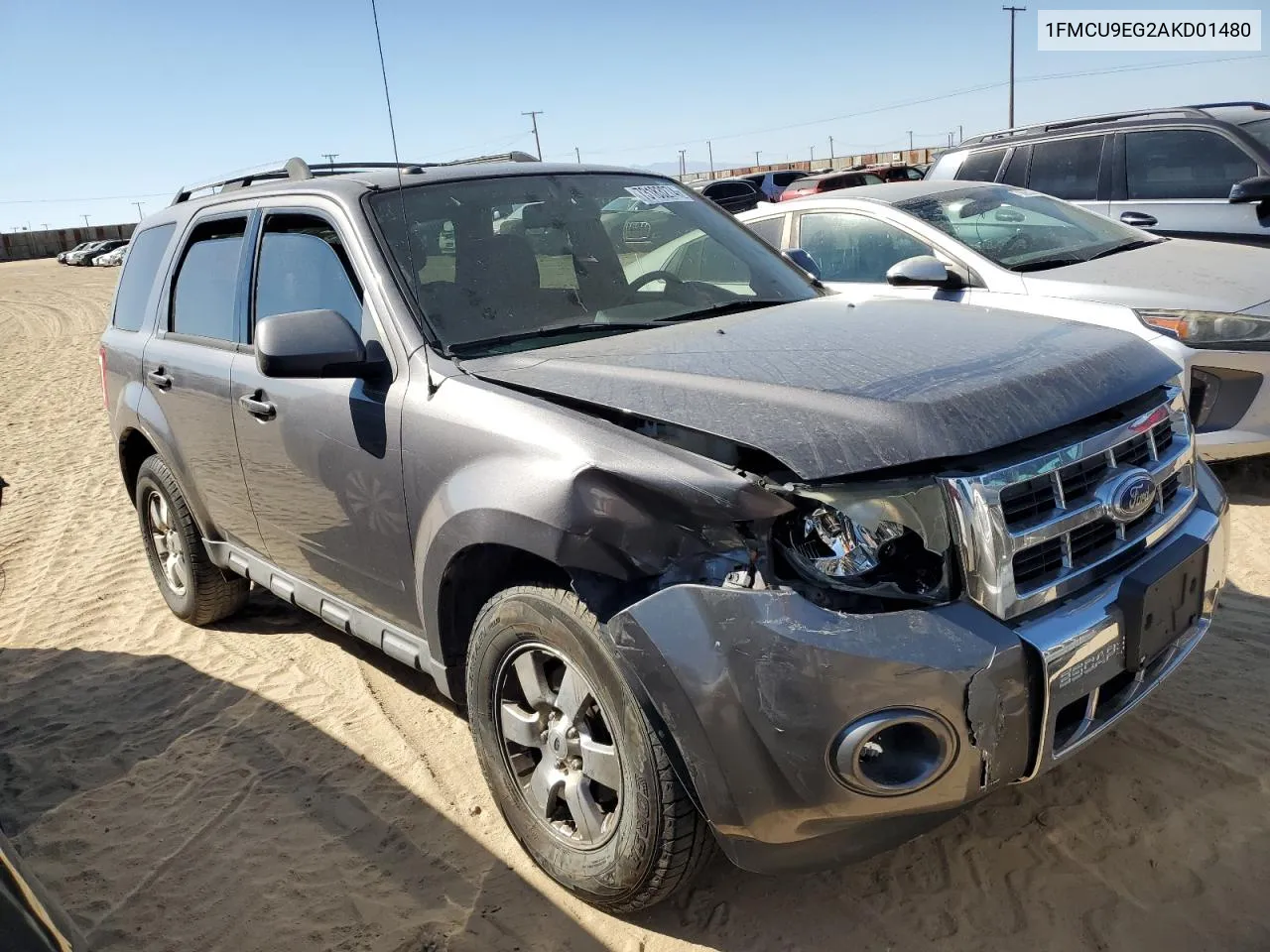 2010 Ford Escape Limited VIN: 1FMCU9EG2AKD01480 Lot: 73183274