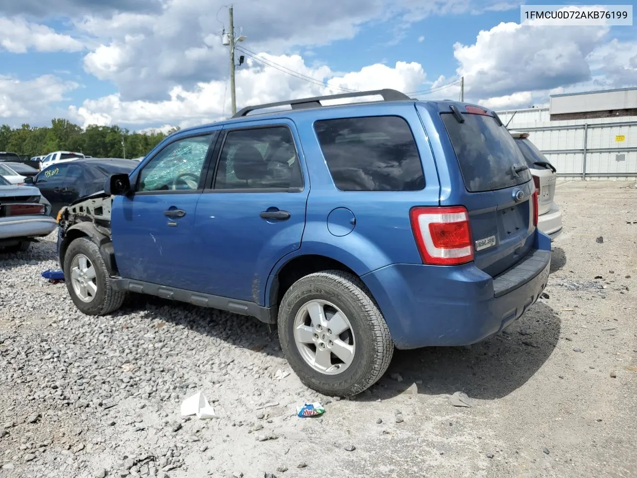 2010 Ford Escape Xlt VIN: 1FMCU0D72AKB76199 Lot: 73765664