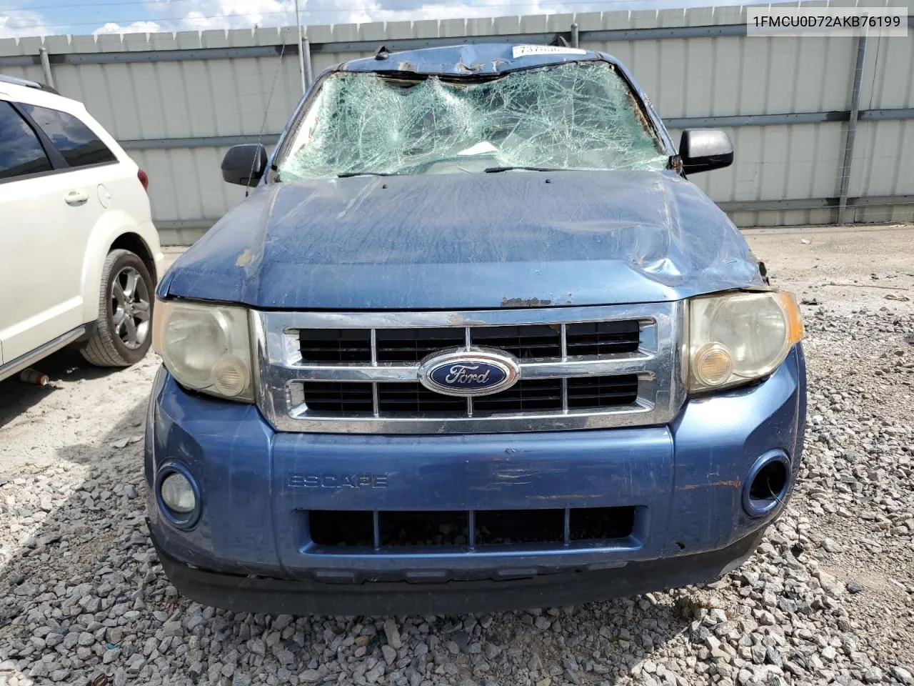 2010 Ford Escape Xlt VIN: 1FMCU0D72AKB76199 Lot: 73765664