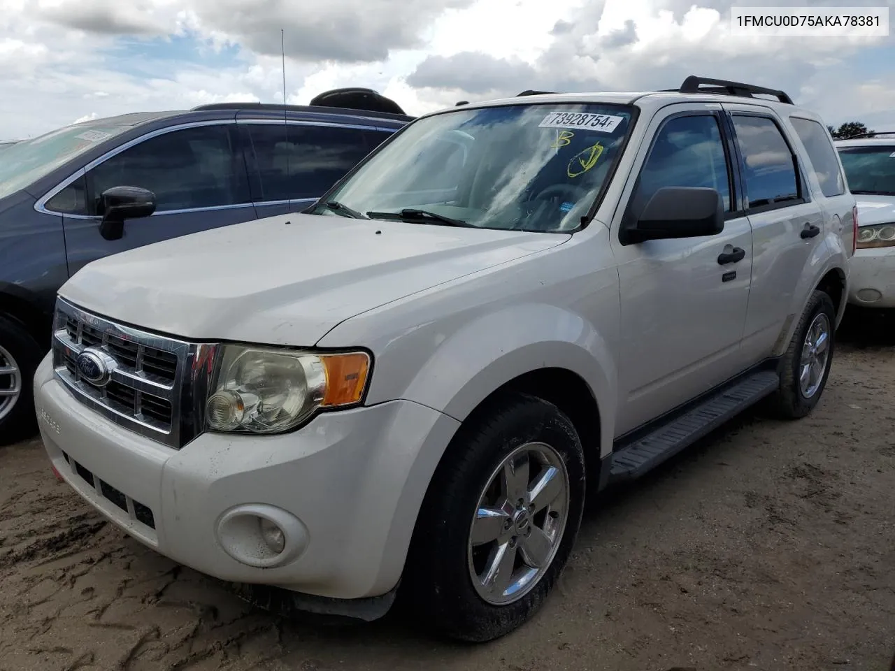 2010 Ford Escape Xlt VIN: 1FMCU0D75AKA78381 Lot: 73928754