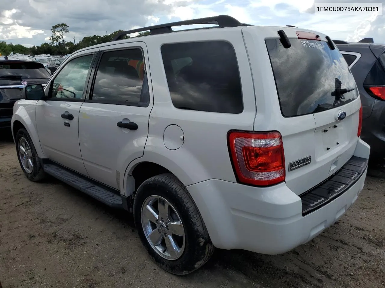 2010 Ford Escape Xlt VIN: 1FMCU0D75AKA78381 Lot: 73928754