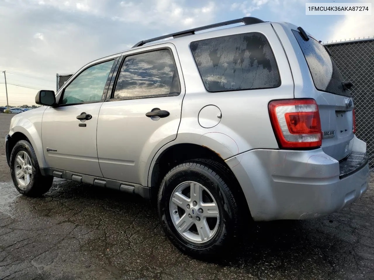 2010 Ford Escape Hybrid VIN: 1FMCU4K36AKA87274 Lot: 73942434