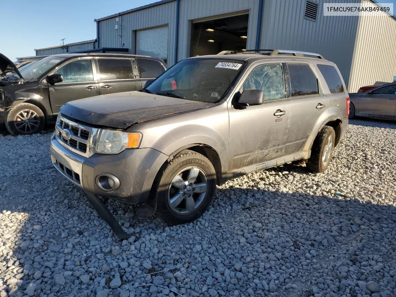 2010 Ford Escape Limited VIN: 1FMCU9E76AKB49459 Lot: 74534764