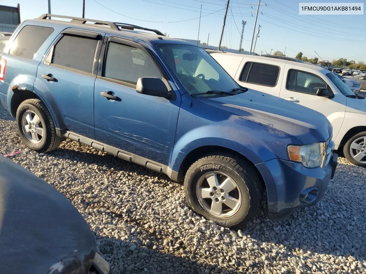 2010 Ford Escape Xlt VIN: 1FMCU9DG1AKB81494 Lot: 74803294