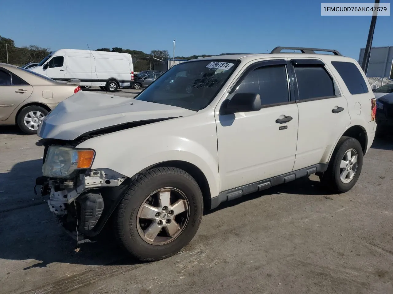 2010 Ford Escape Xlt VIN: 1FMCU0D76AKC47579 Lot: 74951574