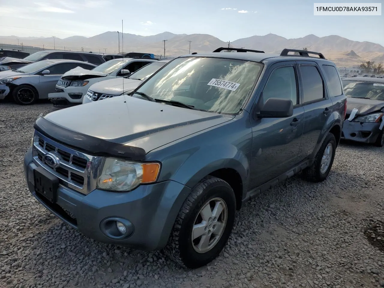 2010 Ford Escape Xlt VIN: 1FMCU0D78AKA93571 Lot: 75574774