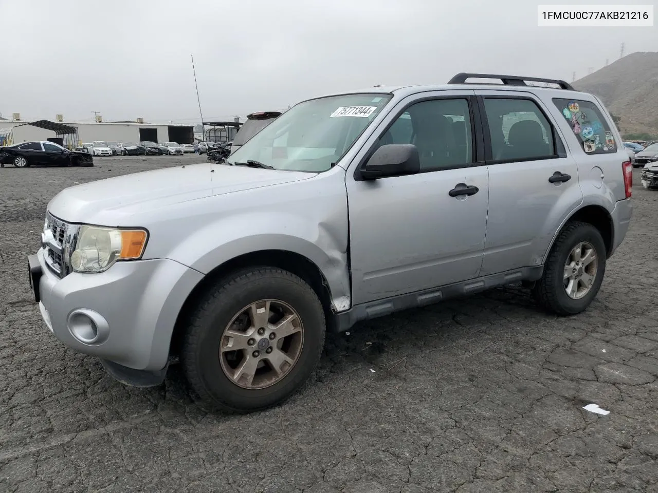 2010 Ford Escape Xls VIN: 1FMCU0C77AKB21216 Lot: 75771344