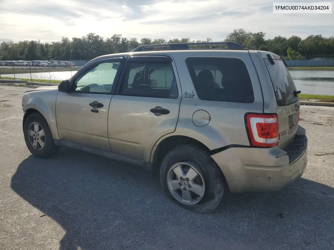 2010 Ford Escape Xlt VIN: 1FMCU0D74AKD34204 Lot: 76307964