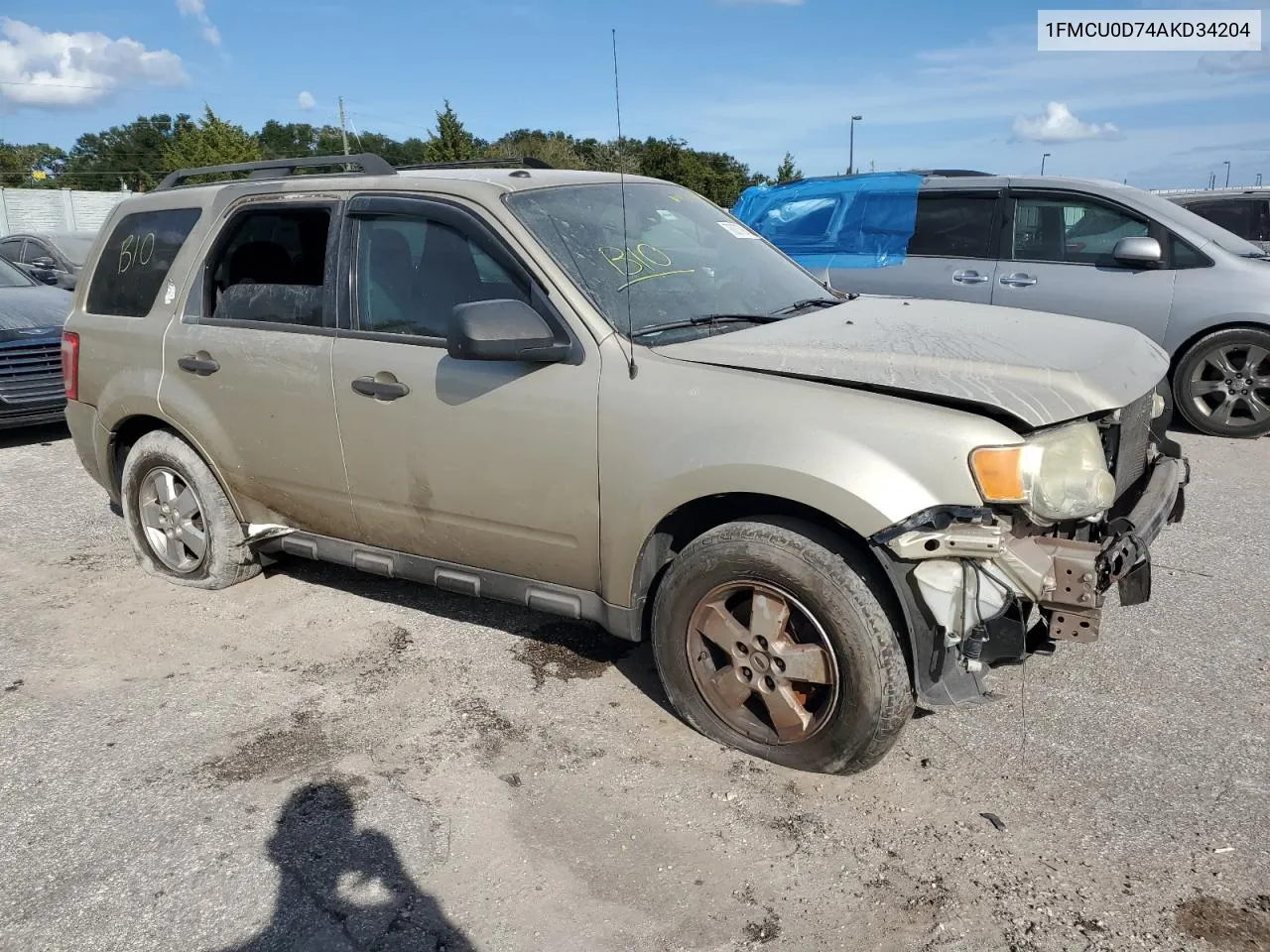 2010 Ford Escape Xlt VIN: 1FMCU0D74AKD34204 Lot: 76307964