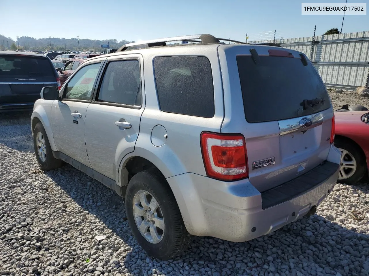 2010 Ford Escape Limited VIN: 1FMCU9EG0AKD17502 Lot: 76322074