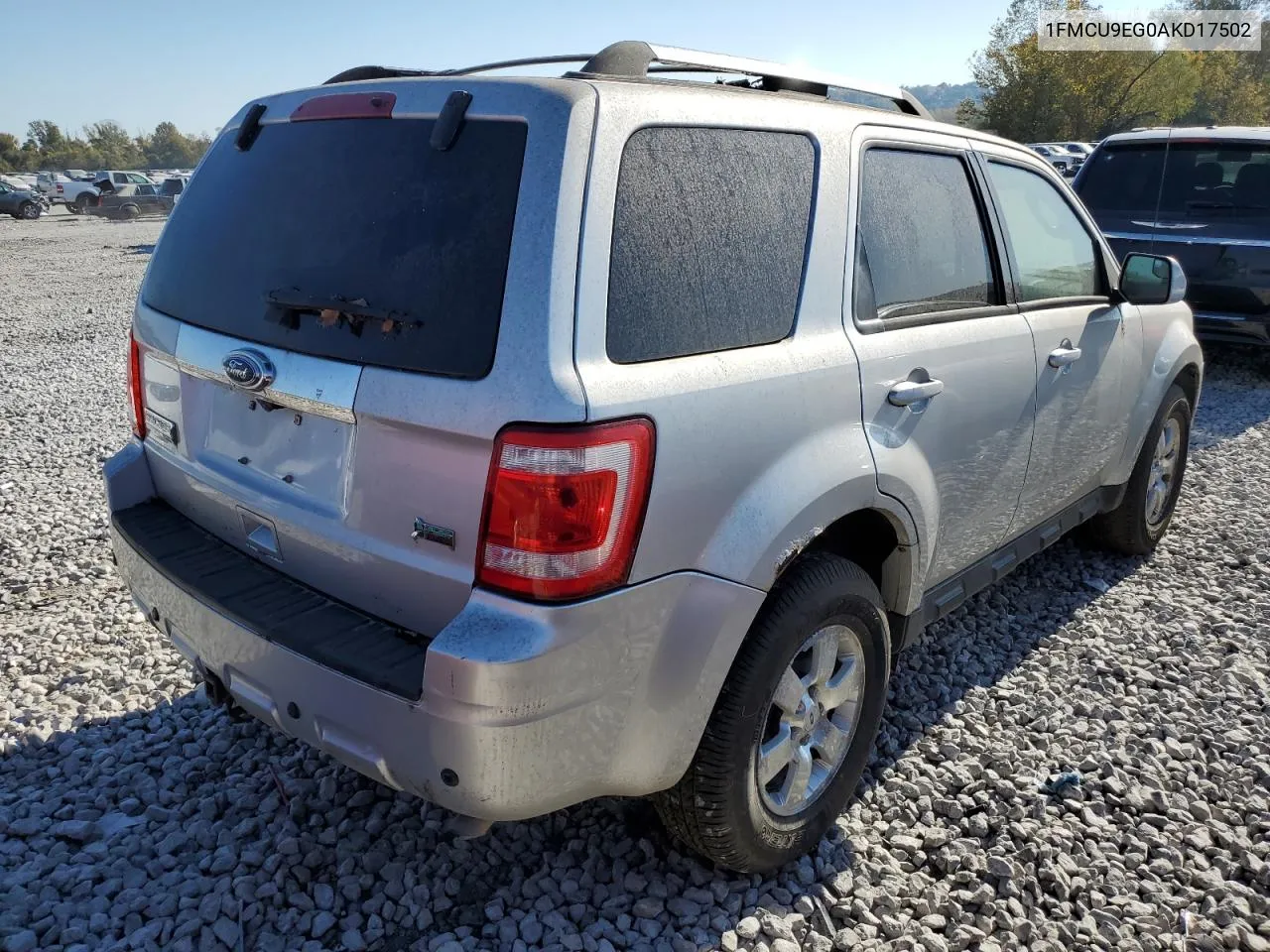 2010 Ford Escape Limited VIN: 1FMCU9EG0AKD17502 Lot: 76322074