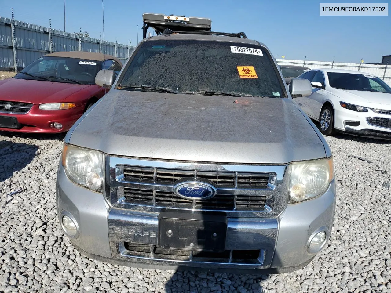 2010 Ford Escape Limited VIN: 1FMCU9EG0AKD17502 Lot: 76322074