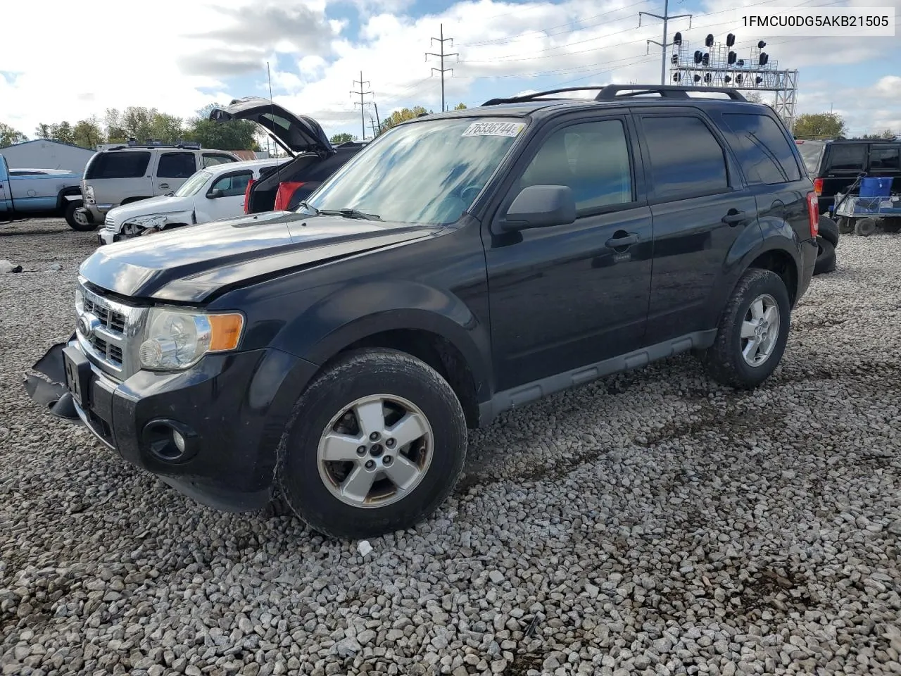 2010 Ford Escape Xlt VIN: 1FMCU0DG5AKB21505 Lot: 76336744