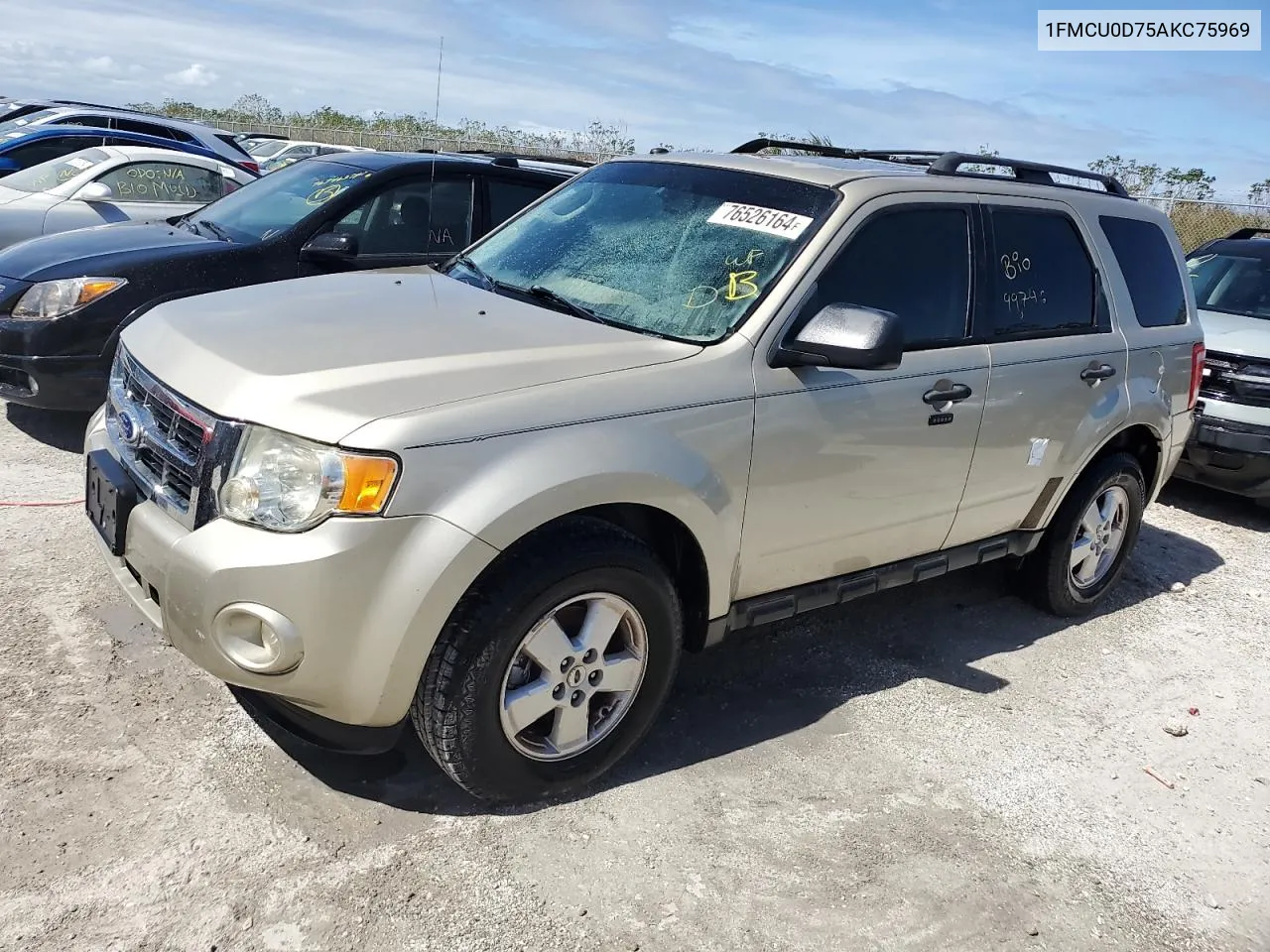 2010 Ford Escape Xlt VIN: 1FMCU0D75AKC75969 Lot: 76526164