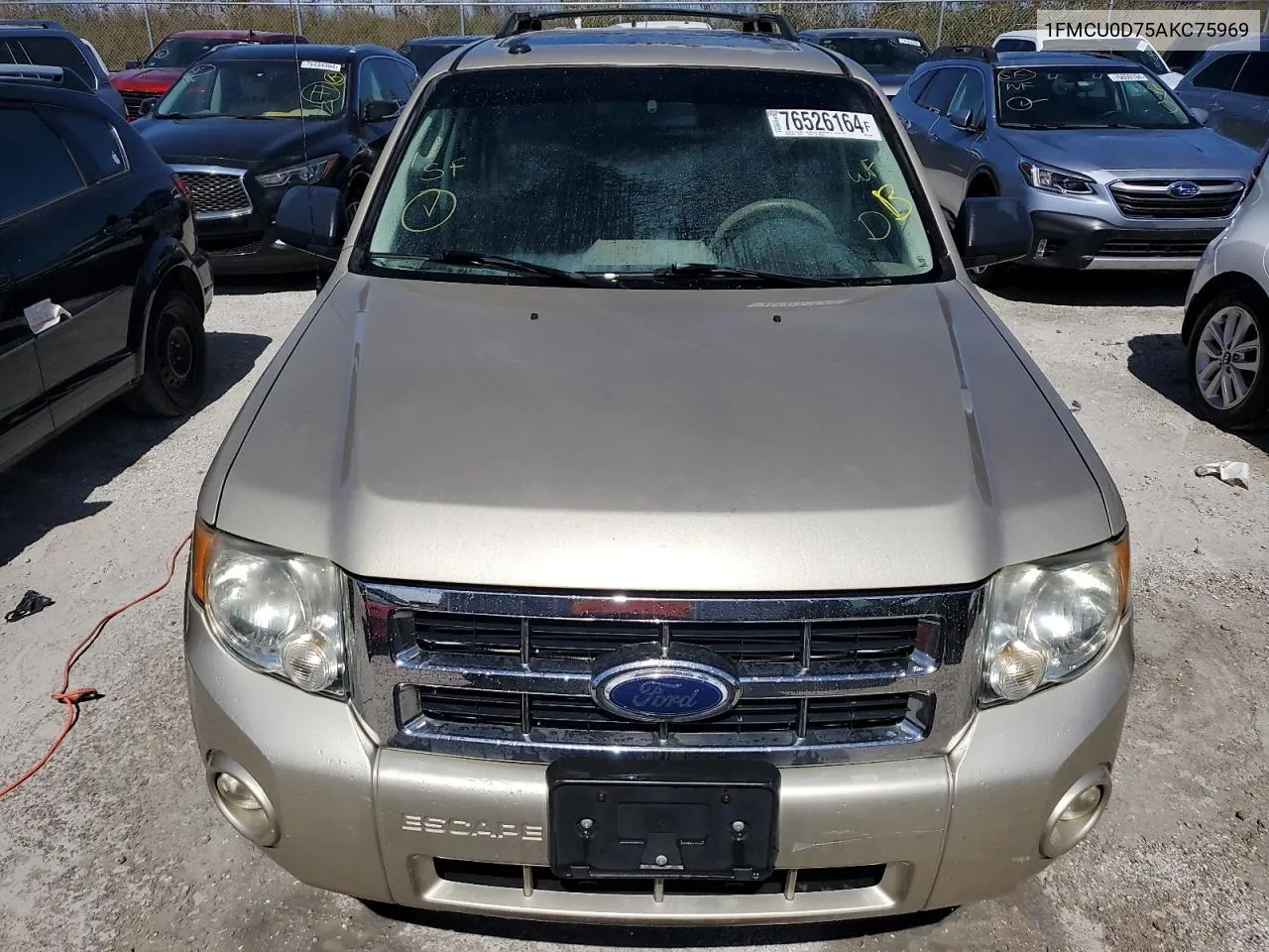 2010 Ford Escape Xlt VIN: 1FMCU0D75AKC75969 Lot: 76526164