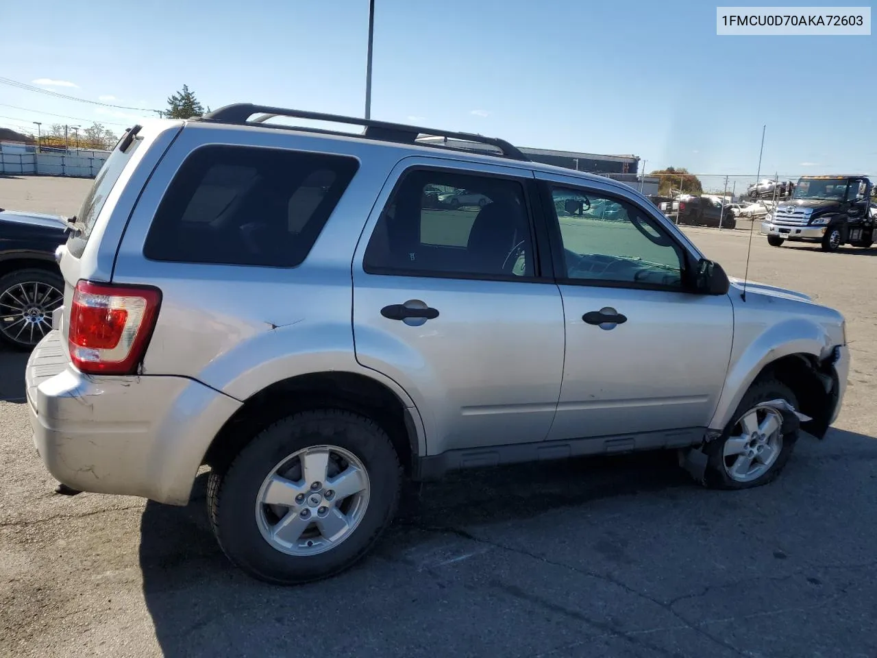 2010 Ford Escape Xlt VIN: 1FMCU0D70AKA72603 Lot: 77165004