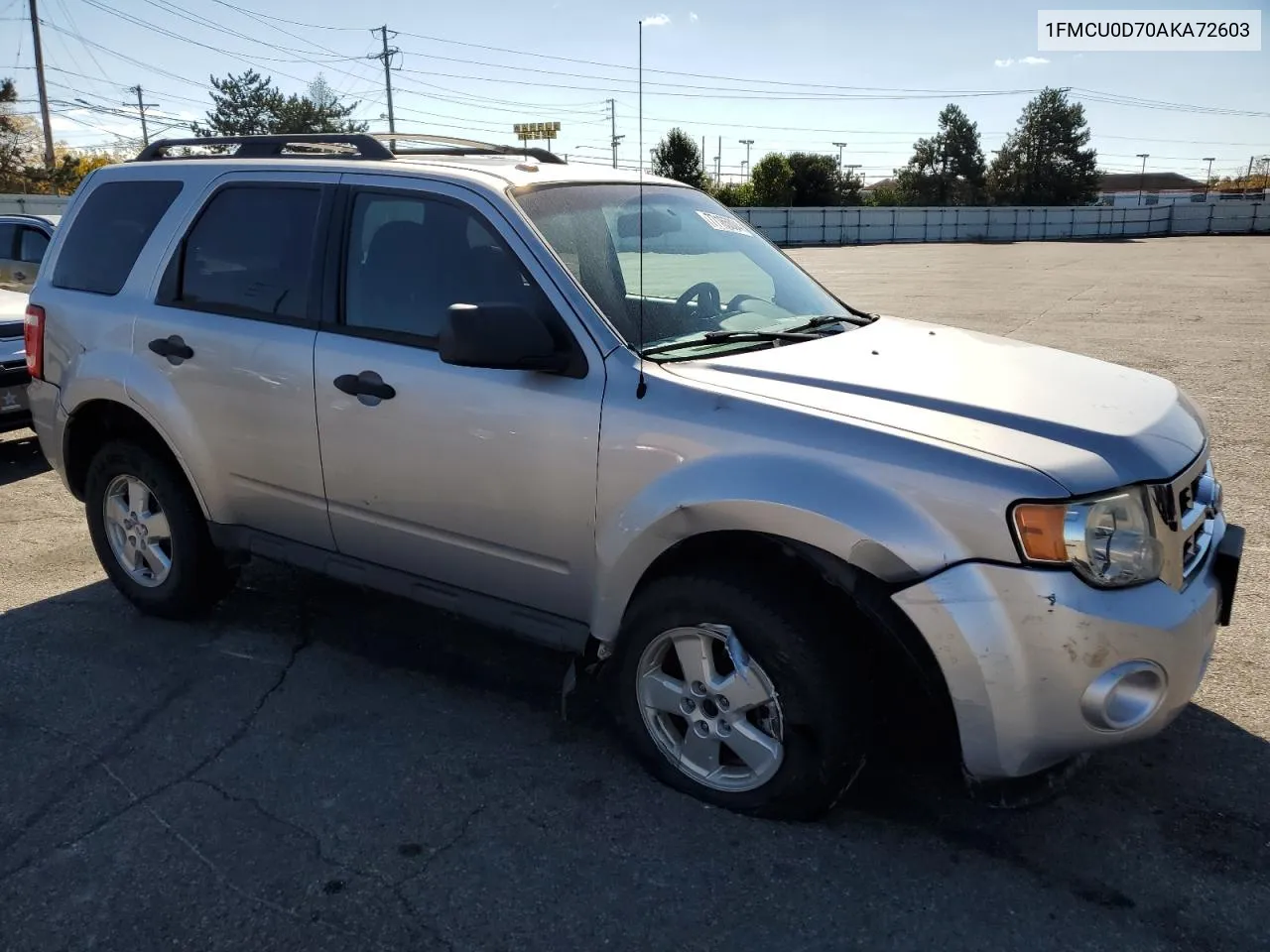 2010 Ford Escape Xlt VIN: 1FMCU0D70AKA72603 Lot: 77165004