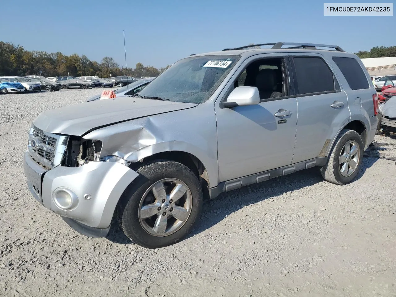 2010 Ford Escape Limited VIN: 1FMCU0E72AKD42235 Lot: 77406764