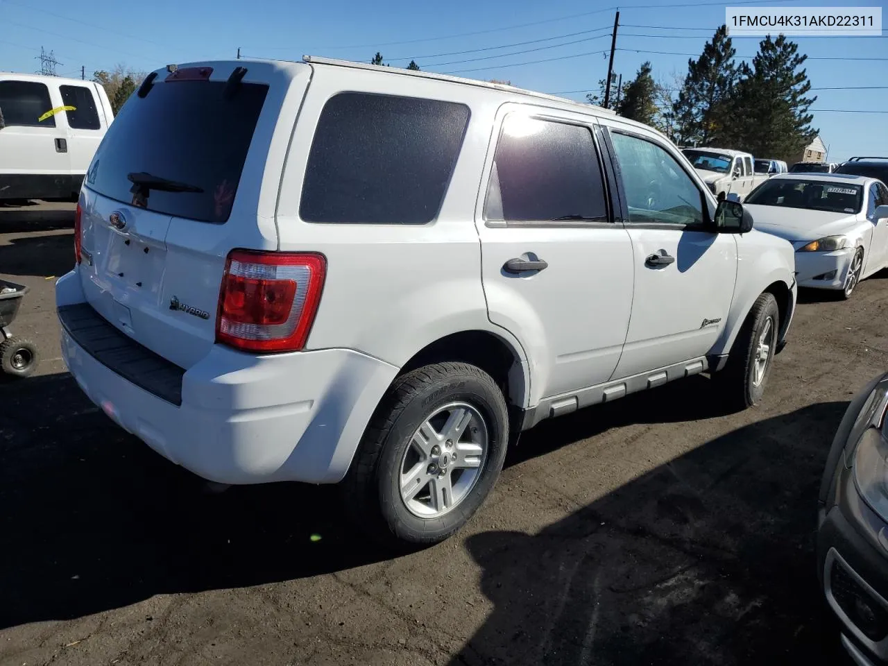 2010 Ford Escape Hybrid VIN: 1FMCU4K31AKD22311 Lot: 77434214