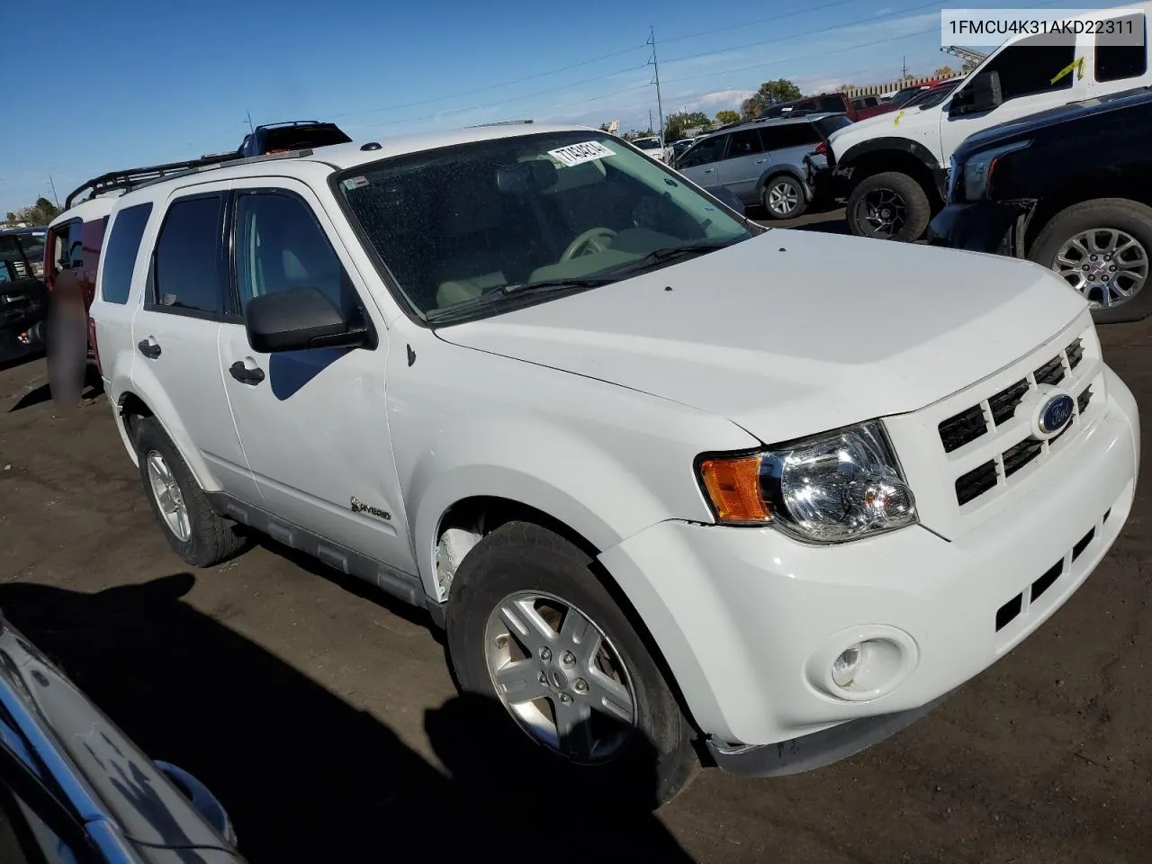 2010 Ford Escape Hybrid VIN: 1FMCU4K31AKD22311 Lot: 77434214