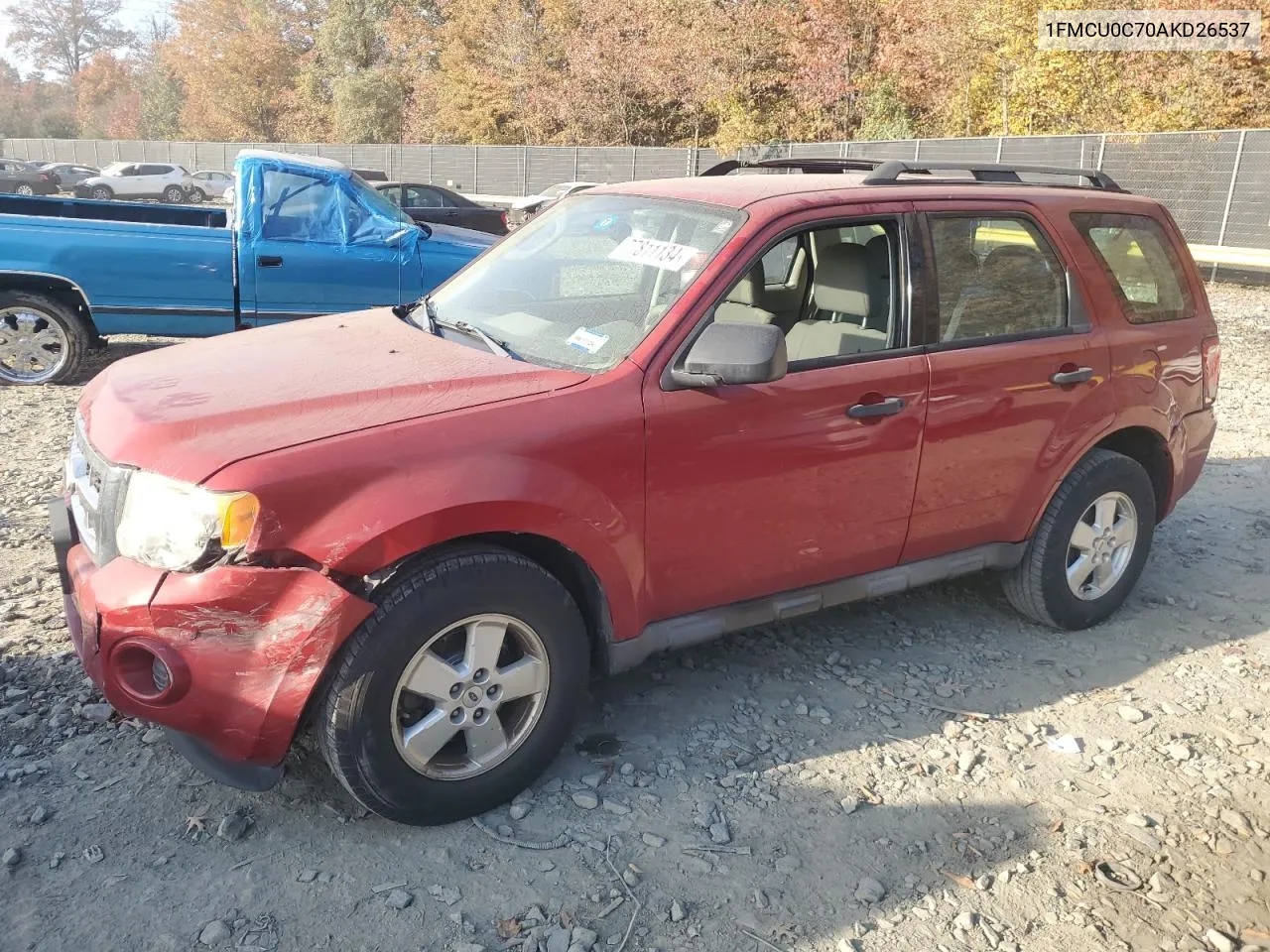 2010 Ford Escape Xls VIN: 1FMCU0C70AKD26537 Lot: 77811134