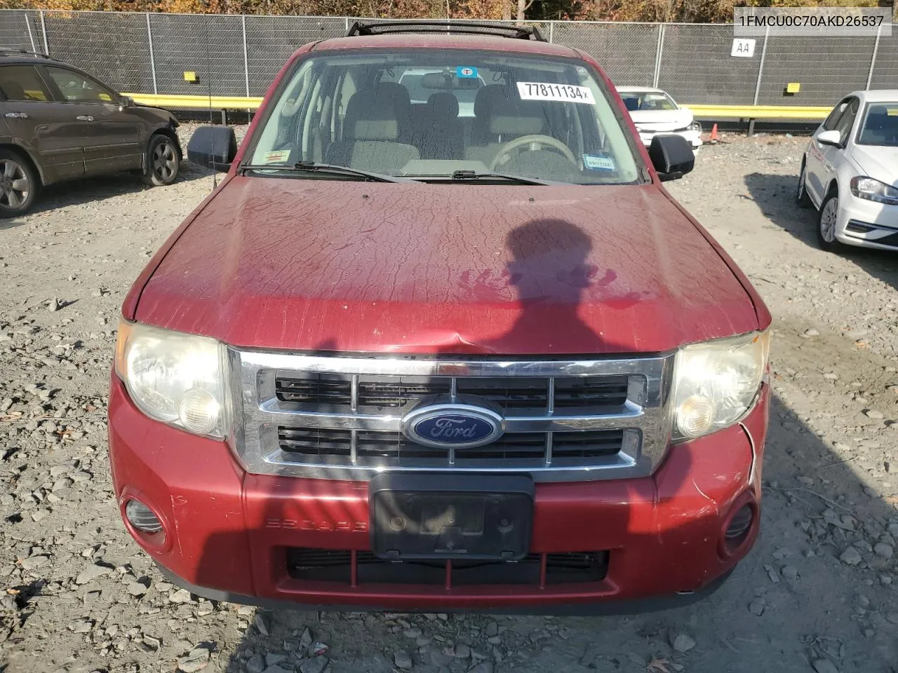 2010 Ford Escape Xls VIN: 1FMCU0C70AKD26537 Lot: 77811134