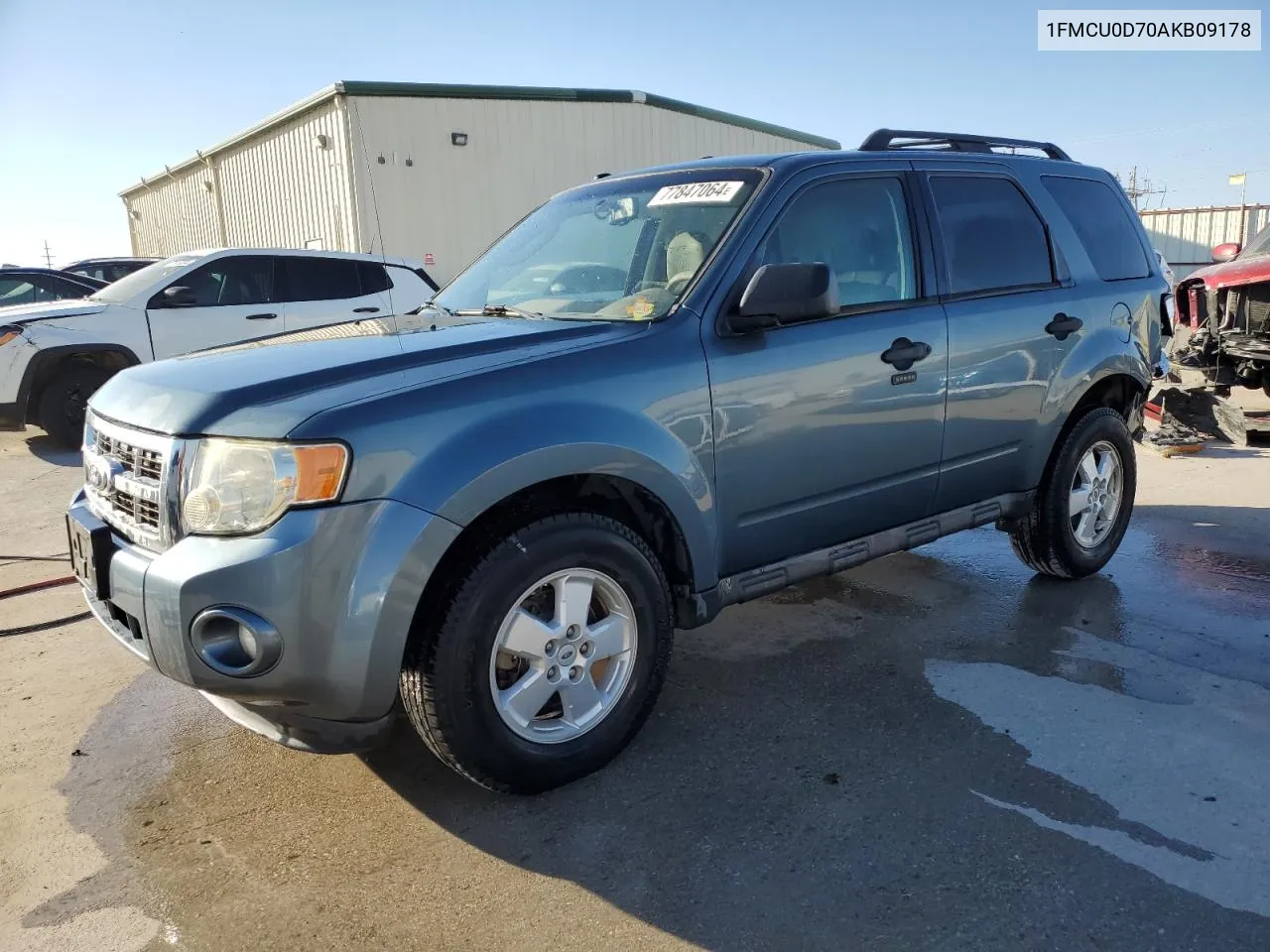 2010 Ford Escape Xlt VIN: 1FMCU0D70AKB09178 Lot: 77847064