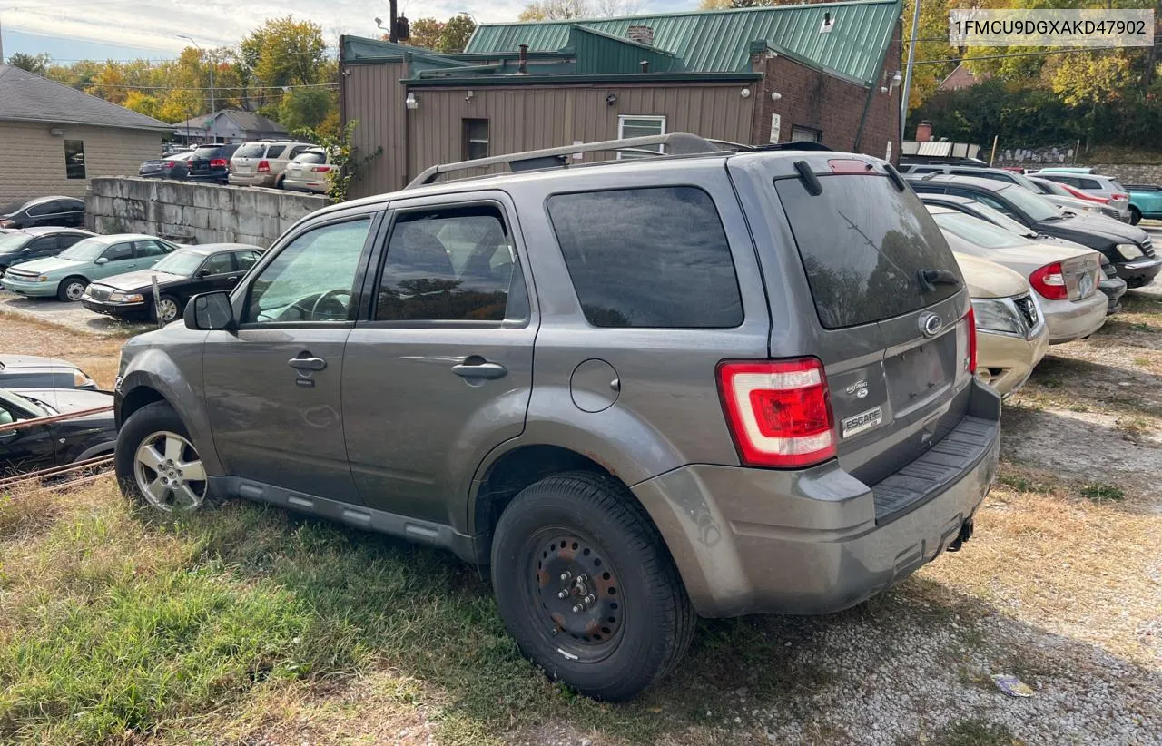 2010 Ford Escape Xlt VIN: 1FMCU9DGXAKD47902 Lot: 77855744