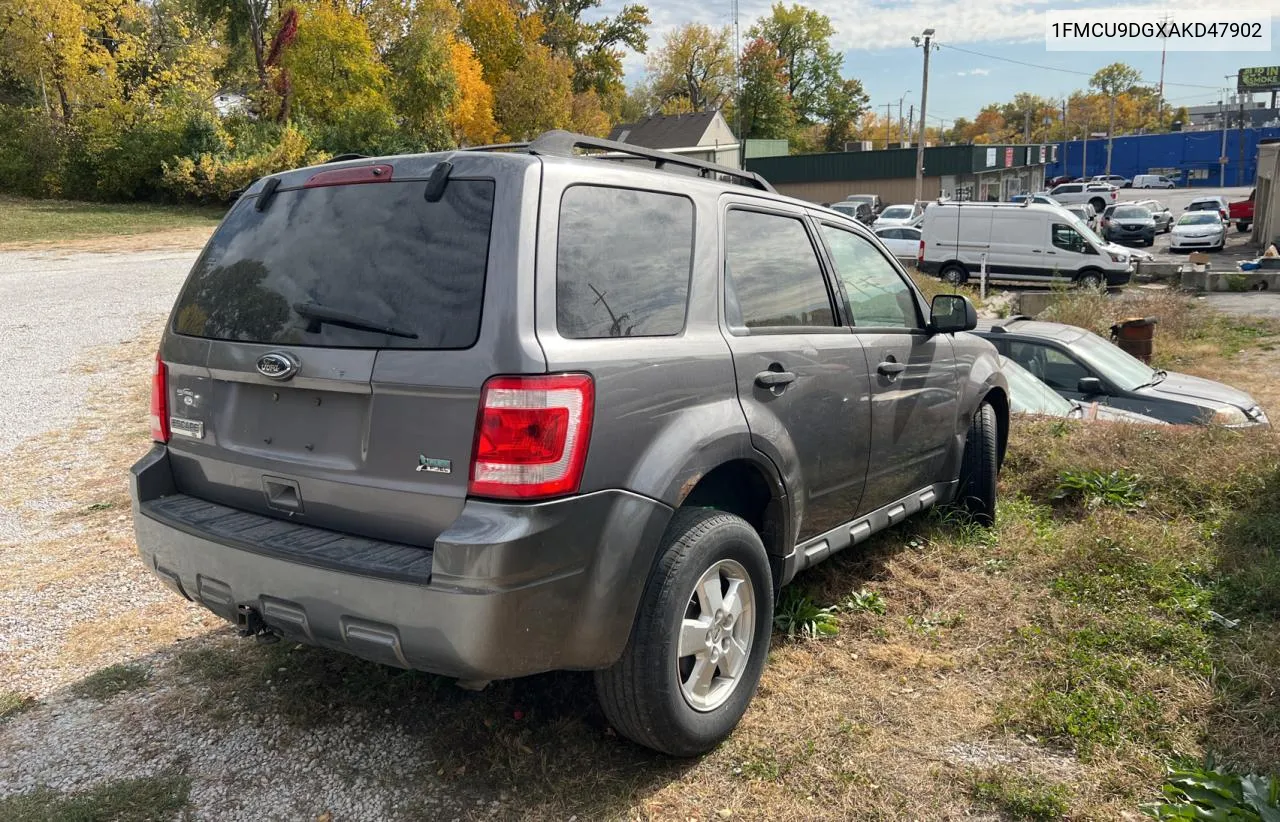 2010 Ford Escape Xlt VIN: 1FMCU9DGXAKD47902 Lot: 77855744