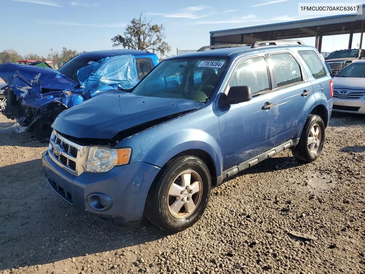 2010 Ford Escape Xls VIN: 1FMCU0C70AKC63617 Lot: 77876284