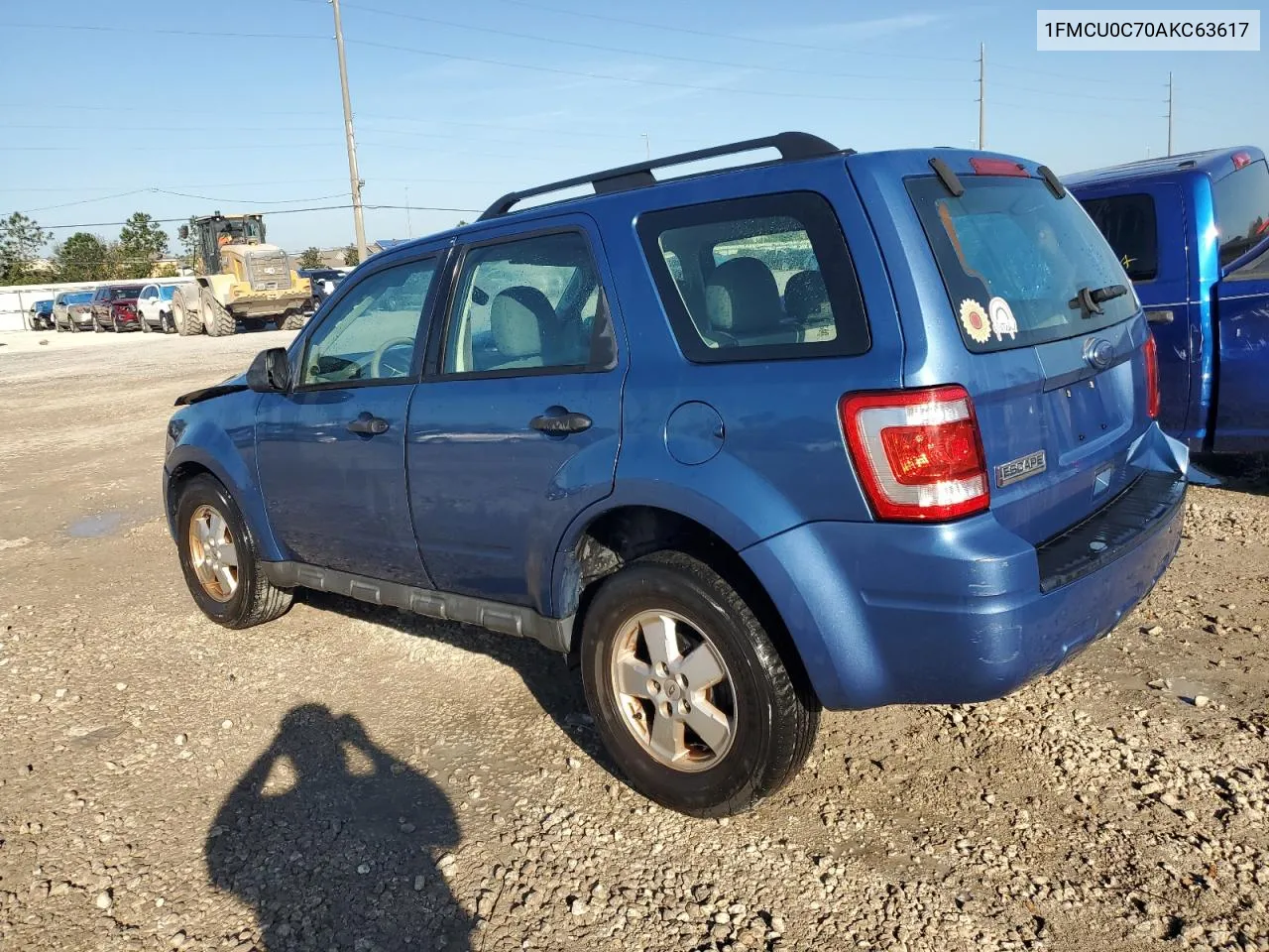 2010 Ford Escape Xls VIN: 1FMCU0C70AKC63617 Lot: 77876284