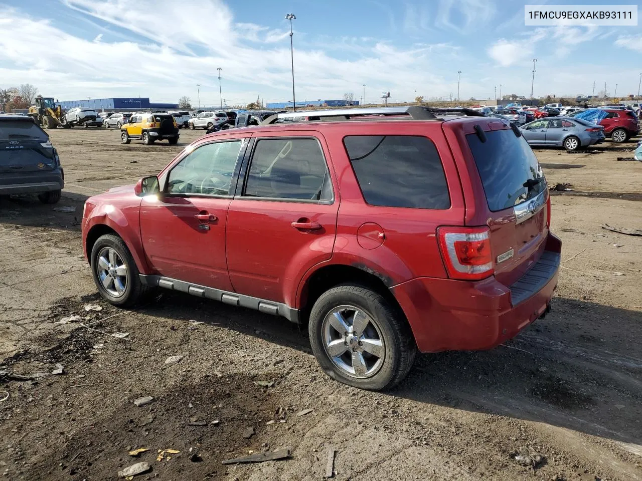 2010 Ford Escape Limited VIN: 1FMCU9EGXAKB93111 Lot: 78007164