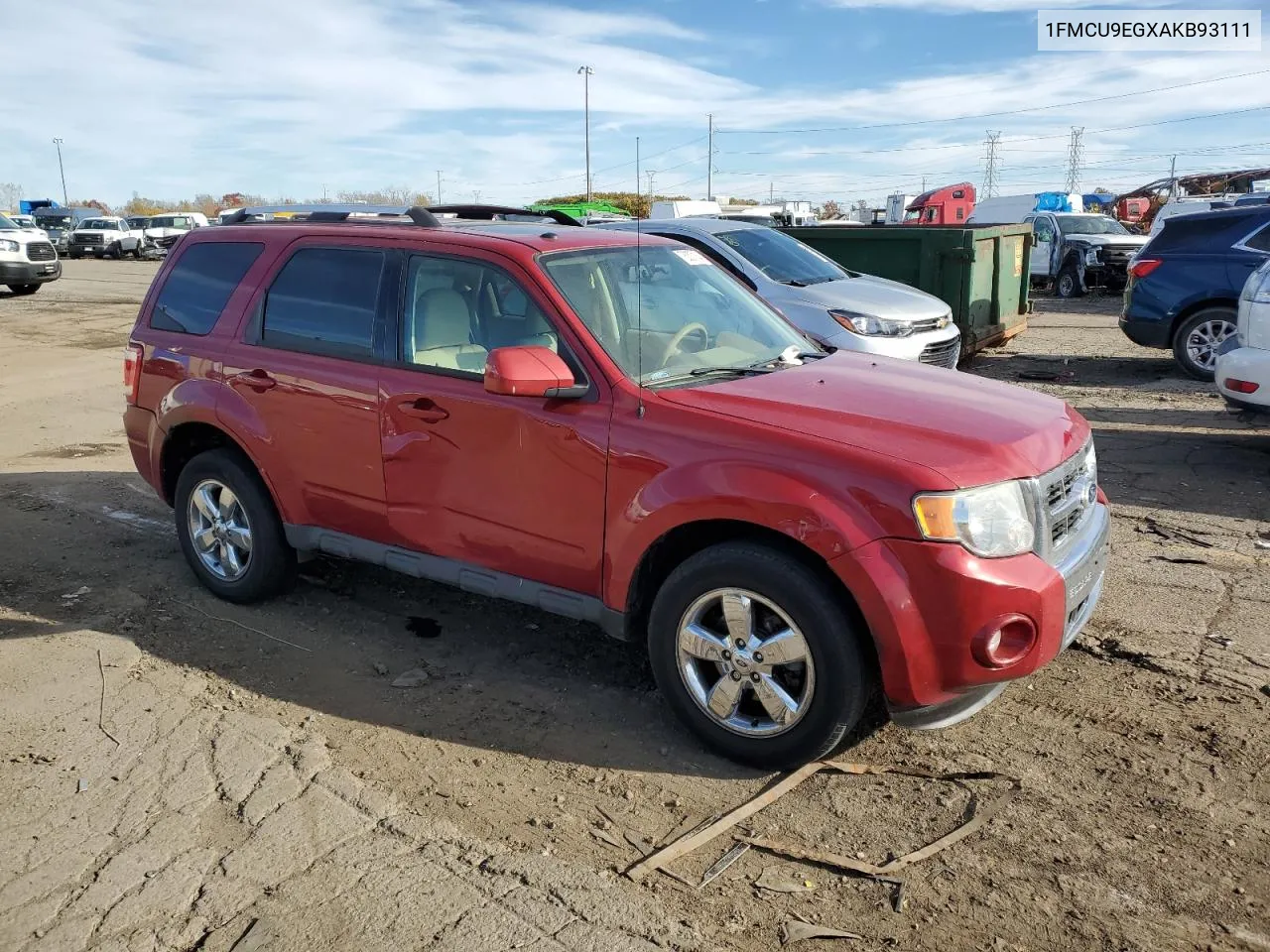 2010 Ford Escape Limited VIN: 1FMCU9EGXAKB93111 Lot: 78007164