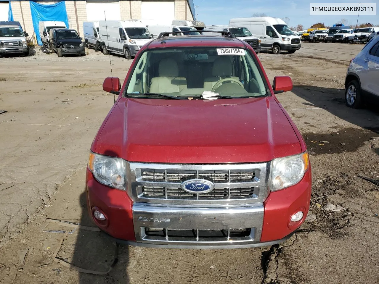 2010 Ford Escape Limited VIN: 1FMCU9EGXAKB93111 Lot: 78007164