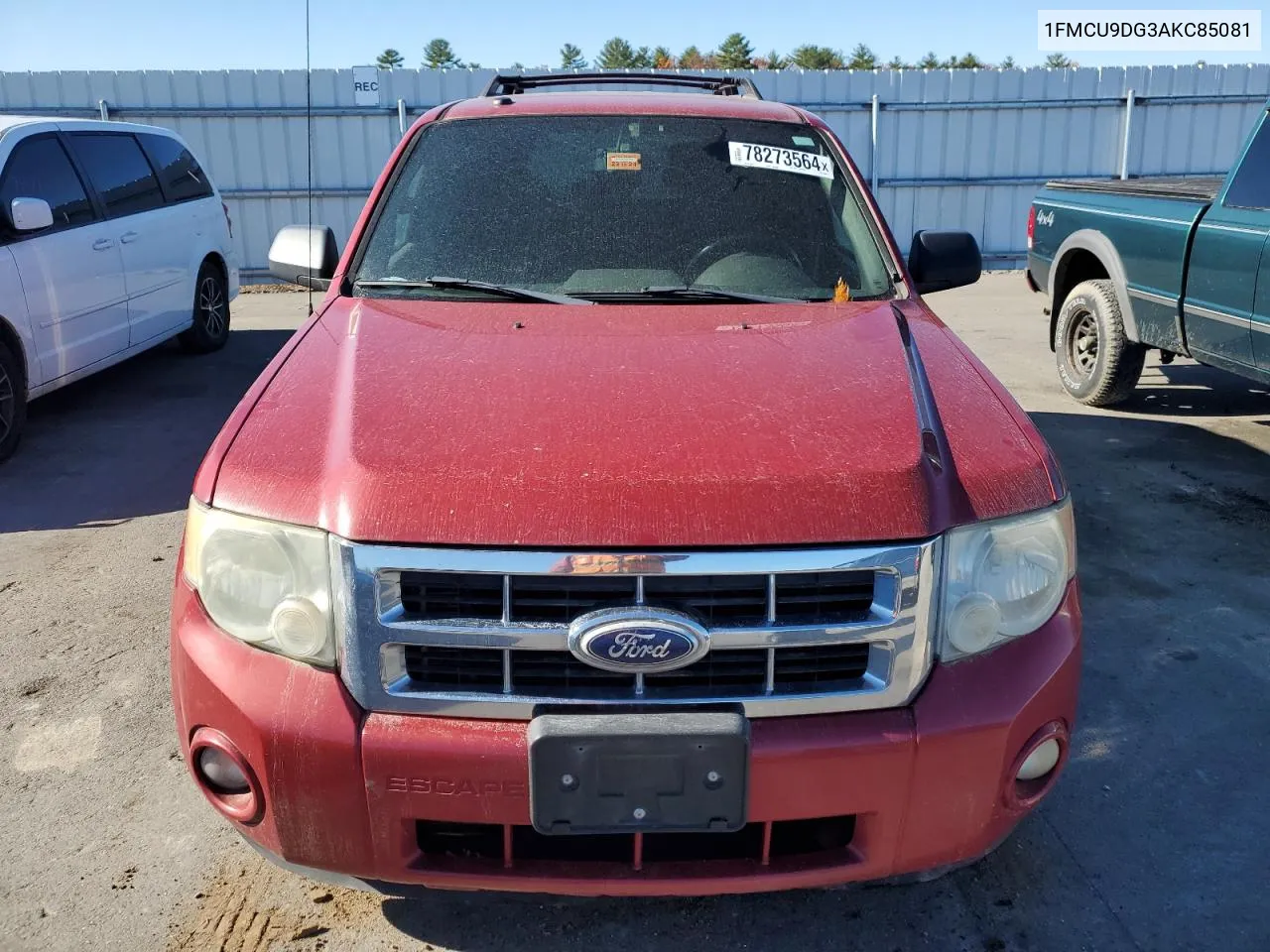 2010 Ford Escape Xlt VIN: 1FMCU9DG3AKC85081 Lot: 78273564