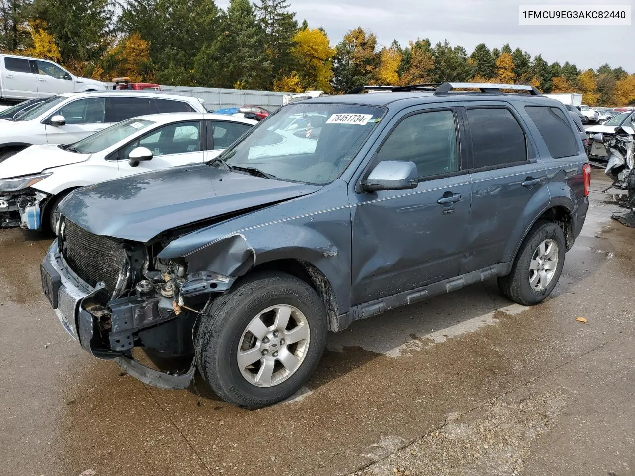 2010 Ford Escape Limited VIN: 1FMCU9EG3AKC82440 Lot: 78451734