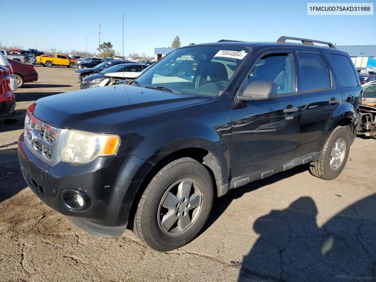 2010 Ford Escape Xlt VIN: 1FMCU0D75AKD31988 Lot: 79944684