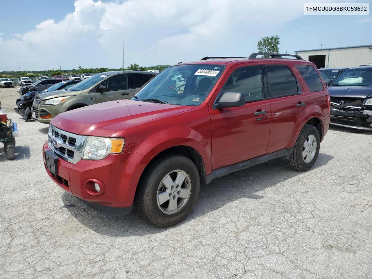 2011 Ford Escape Xlt VIN: 1FMCU0DG8BKC53692 Lot: 55833664