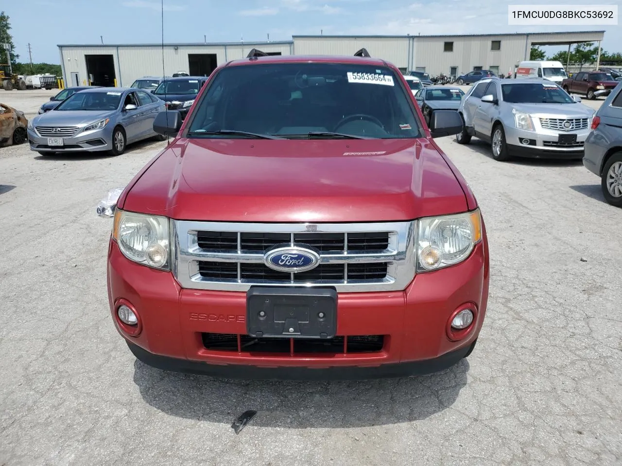 2011 Ford Escape Xlt VIN: 1FMCU0DG8BKC53692 Lot: 55833664