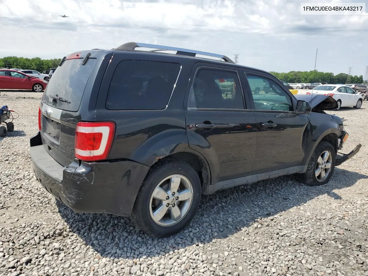 2011 Ford Escape Limited VIN: 1FMCU0EG4BKA43217 Lot: 56624304